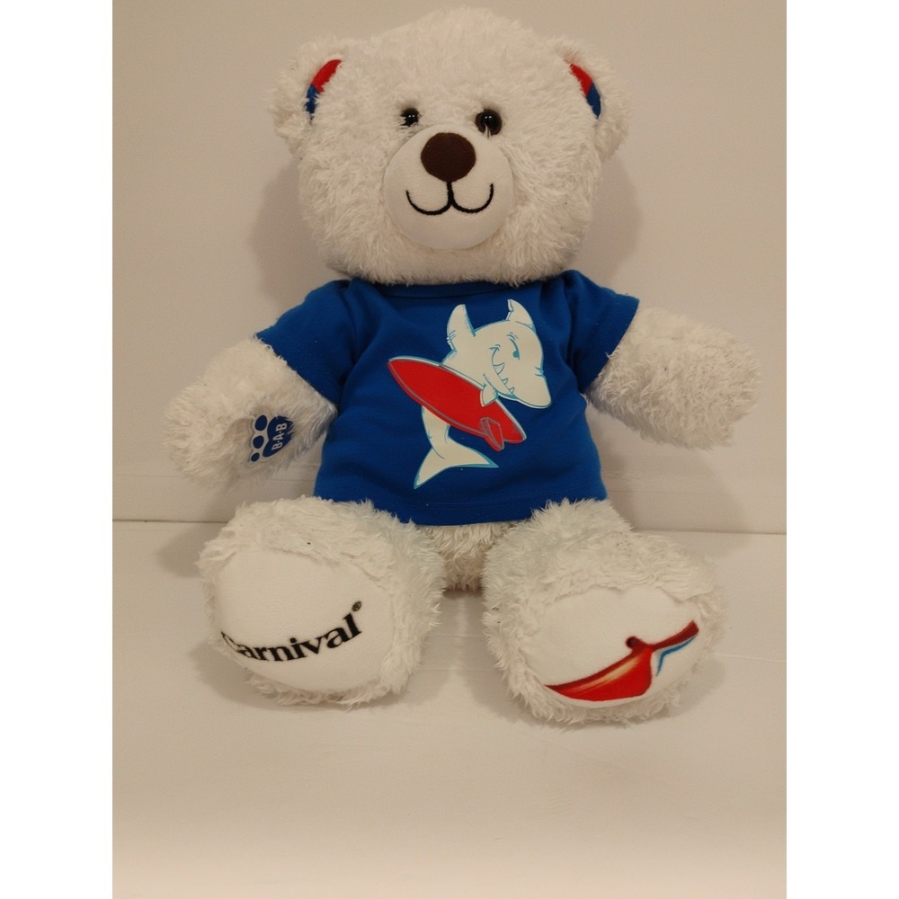 2022 Carnival Build A Bear‎ With Shark Tshirt. White